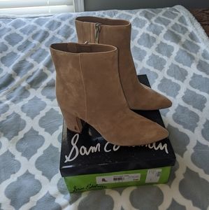 Sam Edelman Hilty Golden Camel Suede Bootie size 8